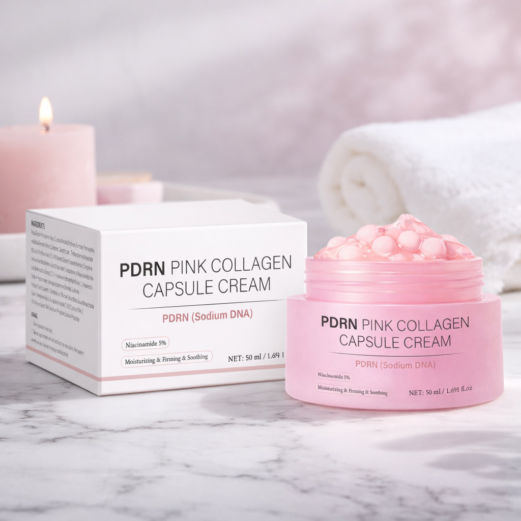 Skincare Glow - 50 ml Kollagen-Kapselcreme für das Gesicht,