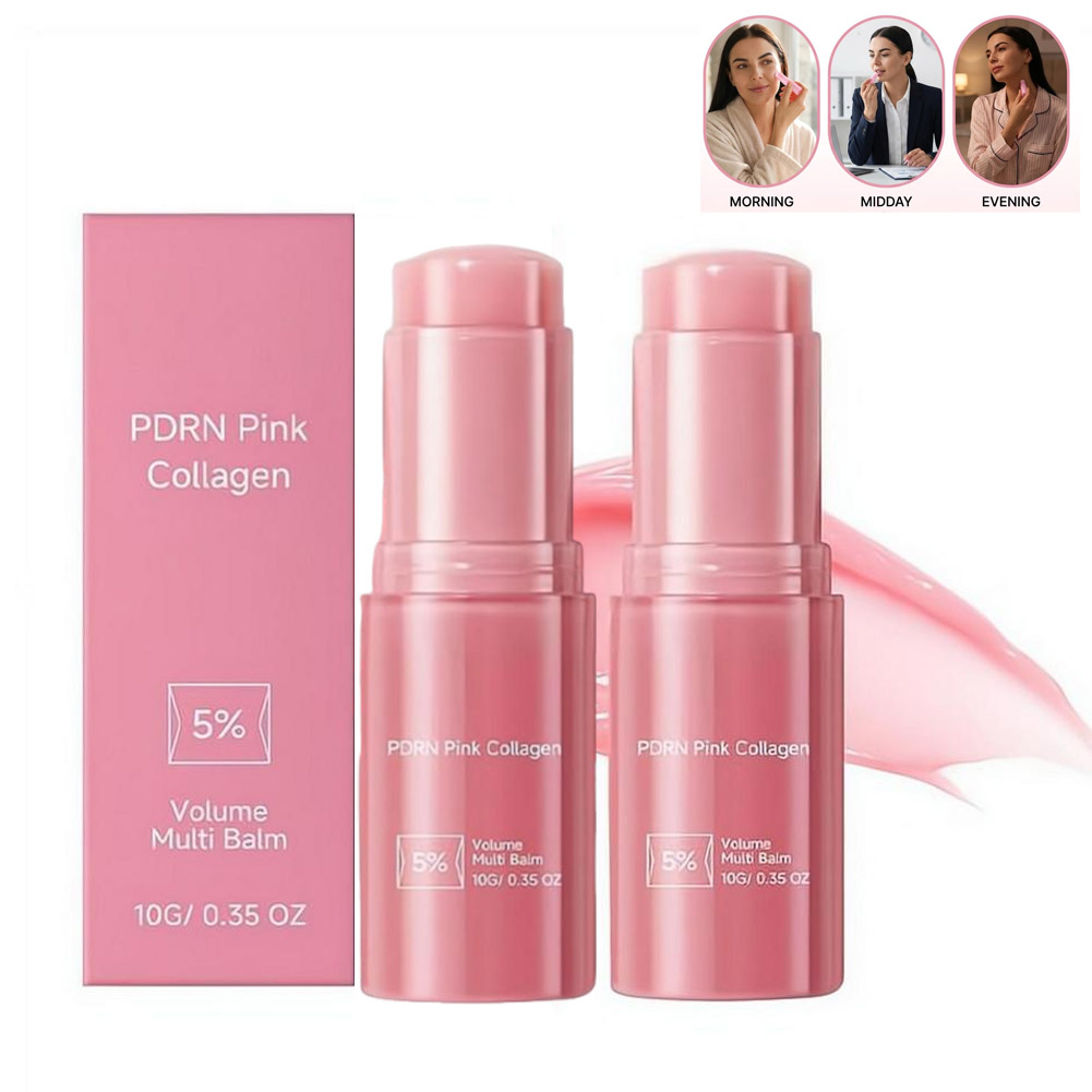 Skincare Glow - Kollagen-Volumen-Bounce-Multi-Balm für Lippen und Gesicht, feuchtigkeitsspendender