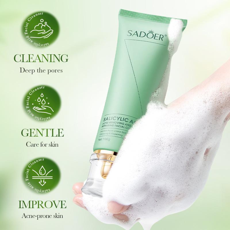 Salicylic Acid Cleanser - Akne-Behandlung Salicylsäure Feuchtigkeitsspendender Reiniger Sanfte Gesichtsreinigung