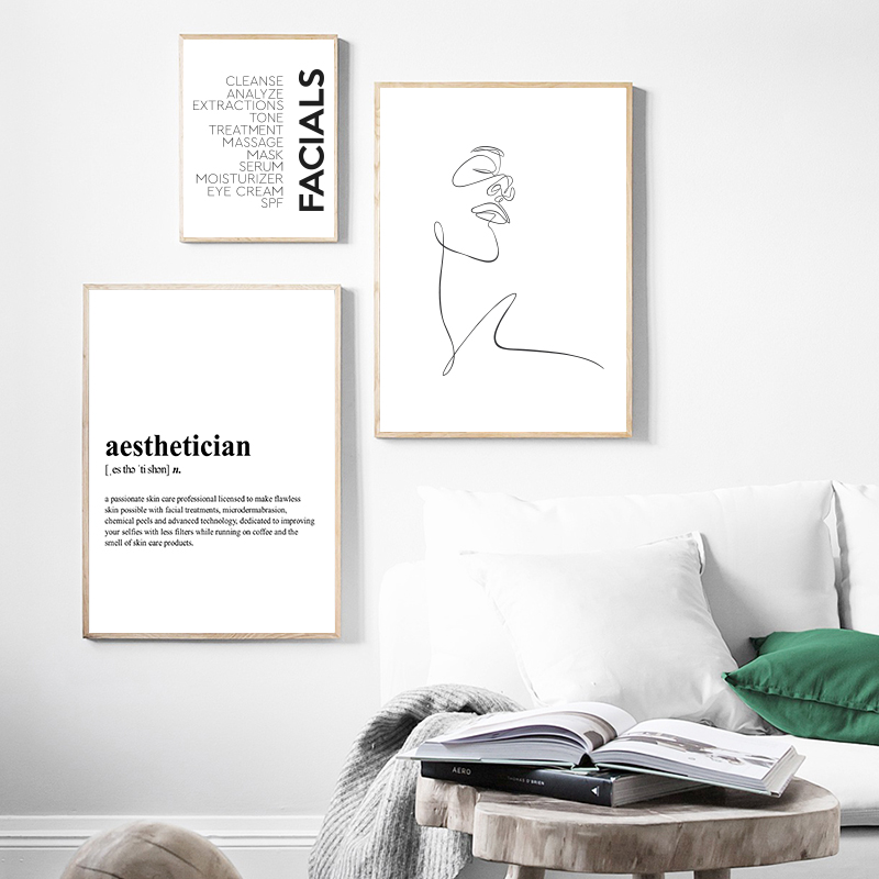 Skincare Quote - Kosmetikerin Definition Leinwand Drucken Hautpflege Spa