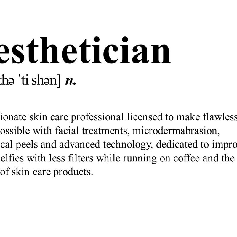 Kosmetikerin Definition Leinwa – Skincare Quote Bewertung und Preis